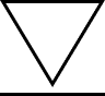 K.Verell symbol whiich is an inverted triangle with a line beneath it